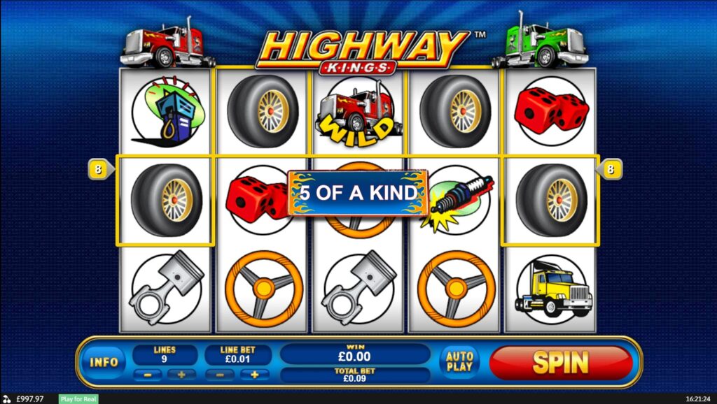 I simboli principali di Highway Kings slot machine.