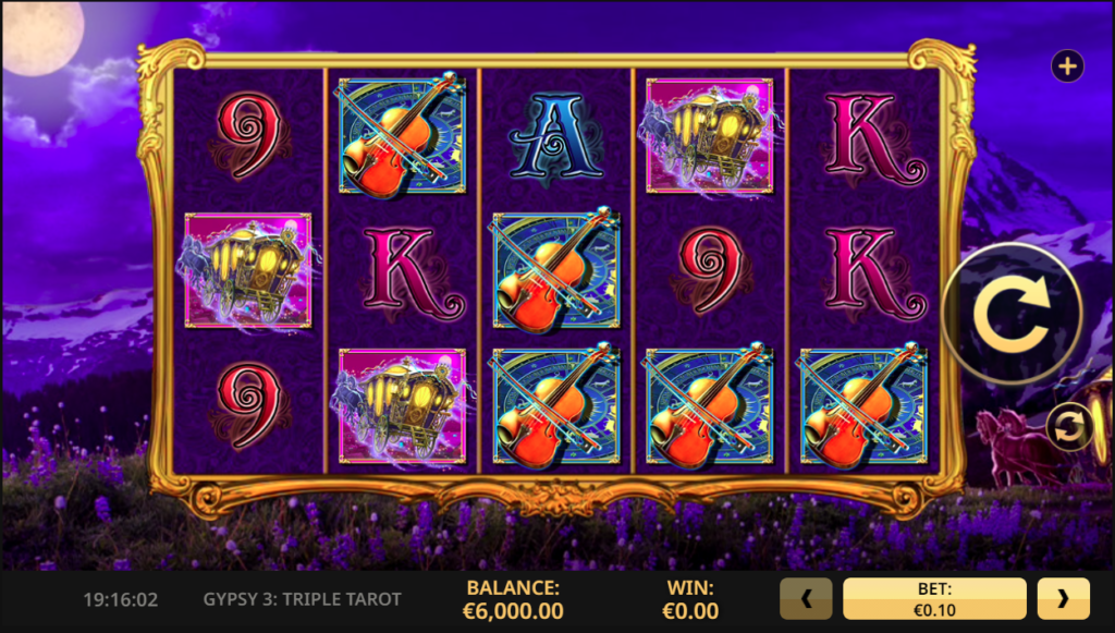La schermata di gioco di Gypsy 3 slot machine di High 5 Games.