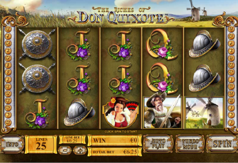 Le caratteristiche della the Riches of Don Quixote slot machine.