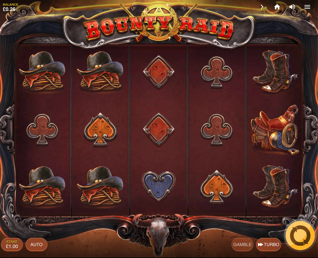 I simboli di Bounty Raid slot machine di Red Tiger Gaming.