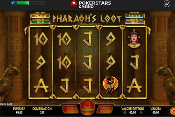 I simboli di Pharaoh's Loot slot machine.