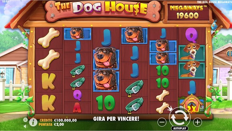 I simboli di The Dog House Megaways slot machine.
