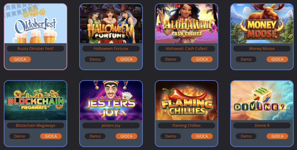 BIG Casino giochi online che puoi trovare sulla piattaforma