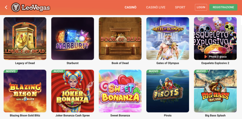 Giochi e provider su LeoVegas Casino nelle nostre recensioni.