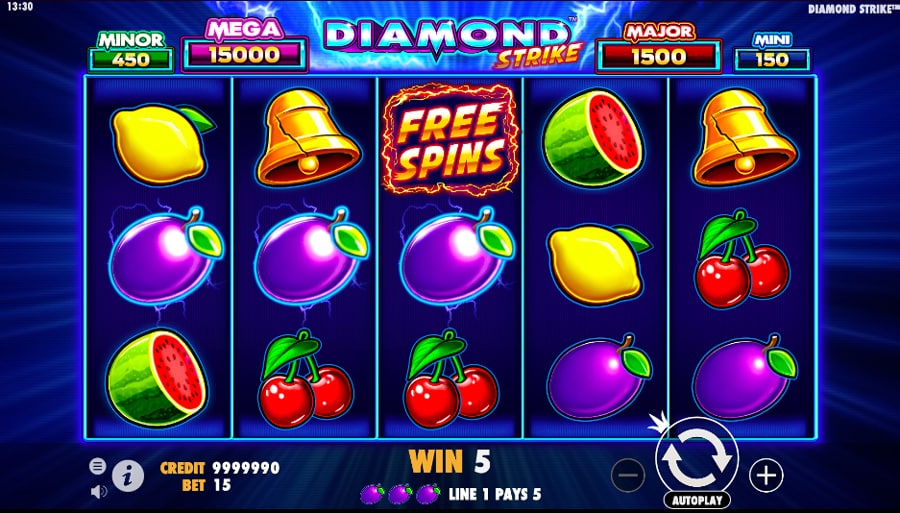 I simboli di Diamond Strike slot machine.