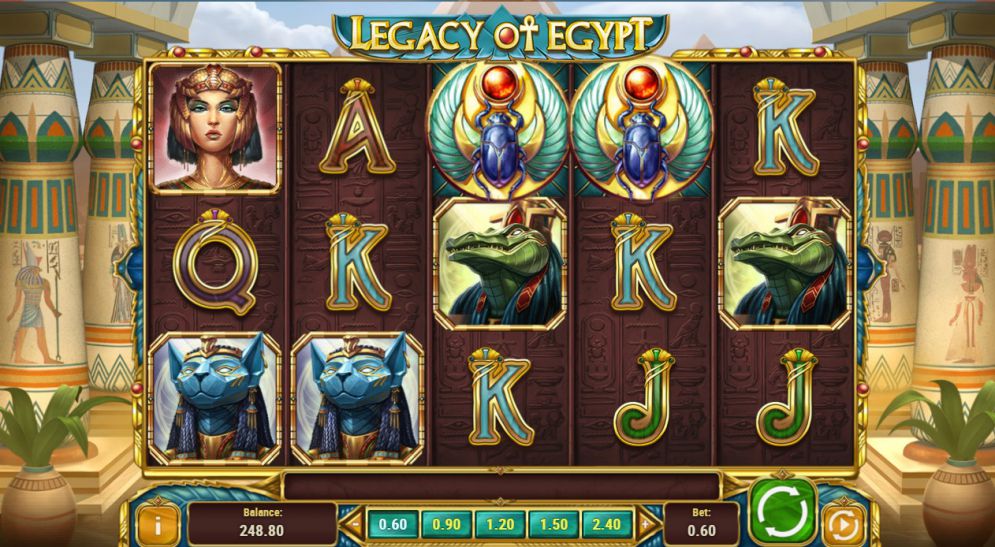 I simboli di Legacy of Egypt slot machine.