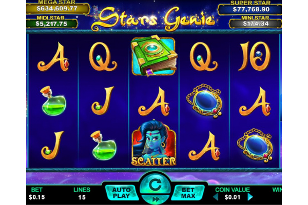 I simboli di Stars Genie slot machine.