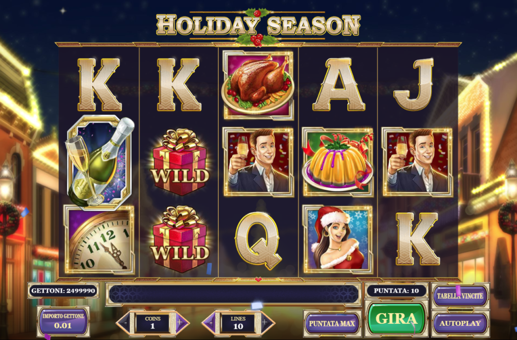 I simboli della slot machine Holiday Season di Play'n Go.