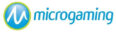 Il logo di Microgaming, l'azienda che offre giochi da casinò, slot machines e una piattaforma per casino online.