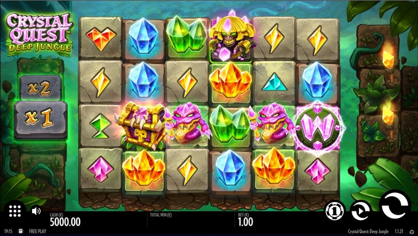 I simboli di Crystal Quest Deep Jungle slot machine.