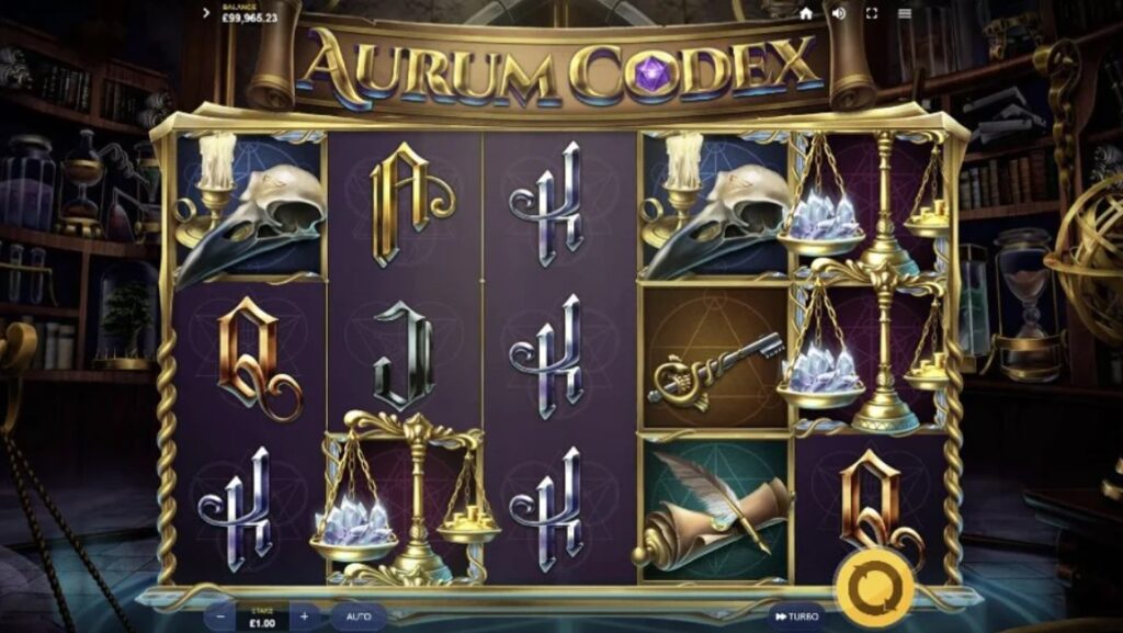 I simboli della slot Aurum Codex.
