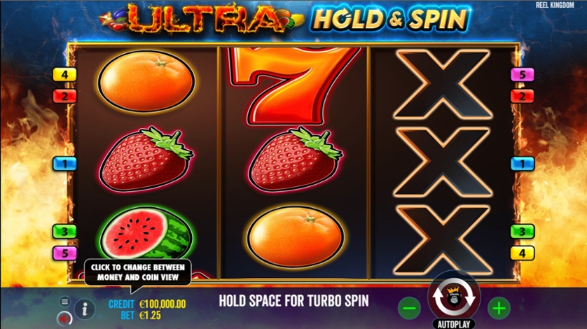I simboli di Ultra Hold and Spin slot machine.