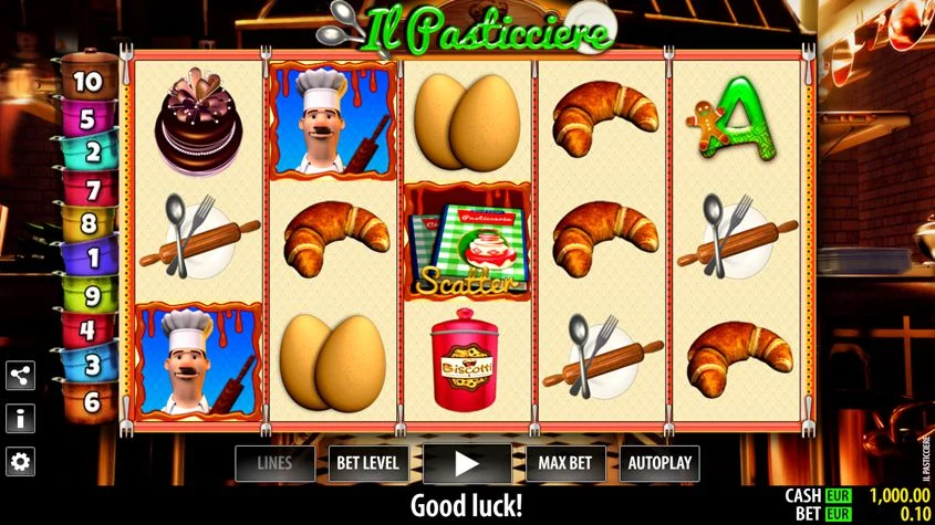 Simboli della slot machine il Pasticciere.