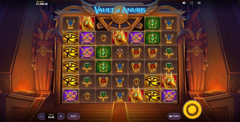 I simboli della slot machine Vault of Anubis.