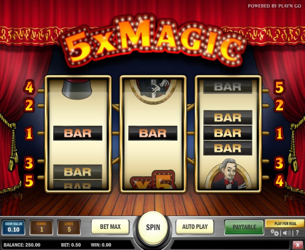 I simboli di 5X Magic slot machine.