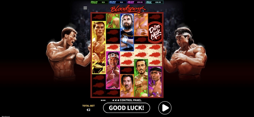 La grafica di Bloodsport slot machine online.