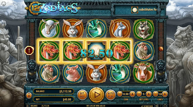 I simboli di 12 Zodiacs slot machine.