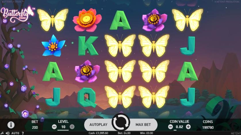 I simboli di Butterfly Staxx slot machine.