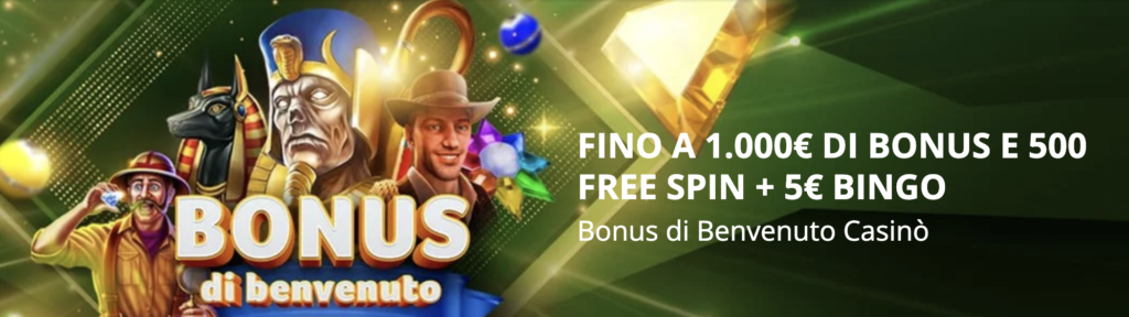 Gioco Digitale Bonus di Benvenuto: 100% fino a 1000€ + 200 free spin