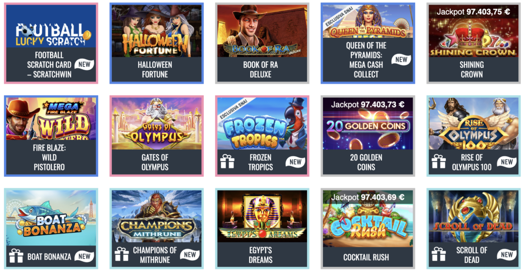 Snai Casino e i giochi online