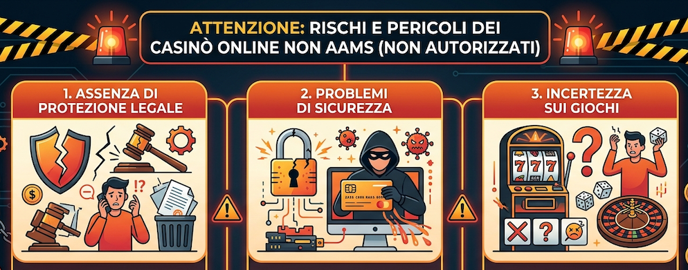 Evitare i casino online non AAMS: rischi e sicurezza